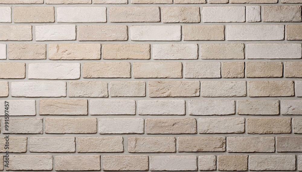 Light-colored brick wall can serve as background, soft textured finish Light-colored brick wall can serve as background, soft textured finish