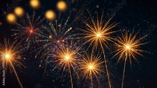 Close-up of traditional fireworks against the night sky for Diwali.