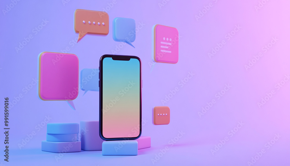 mobile Virtual screen interface with apps mockup with isolated background generated by AI mobile Virtual screen interface with apps mockup with isolated background generated by AI