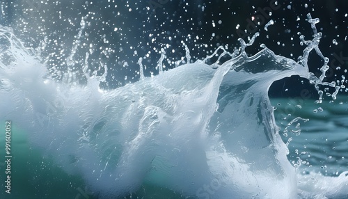 dynamic splash of water waves creating an energetic background