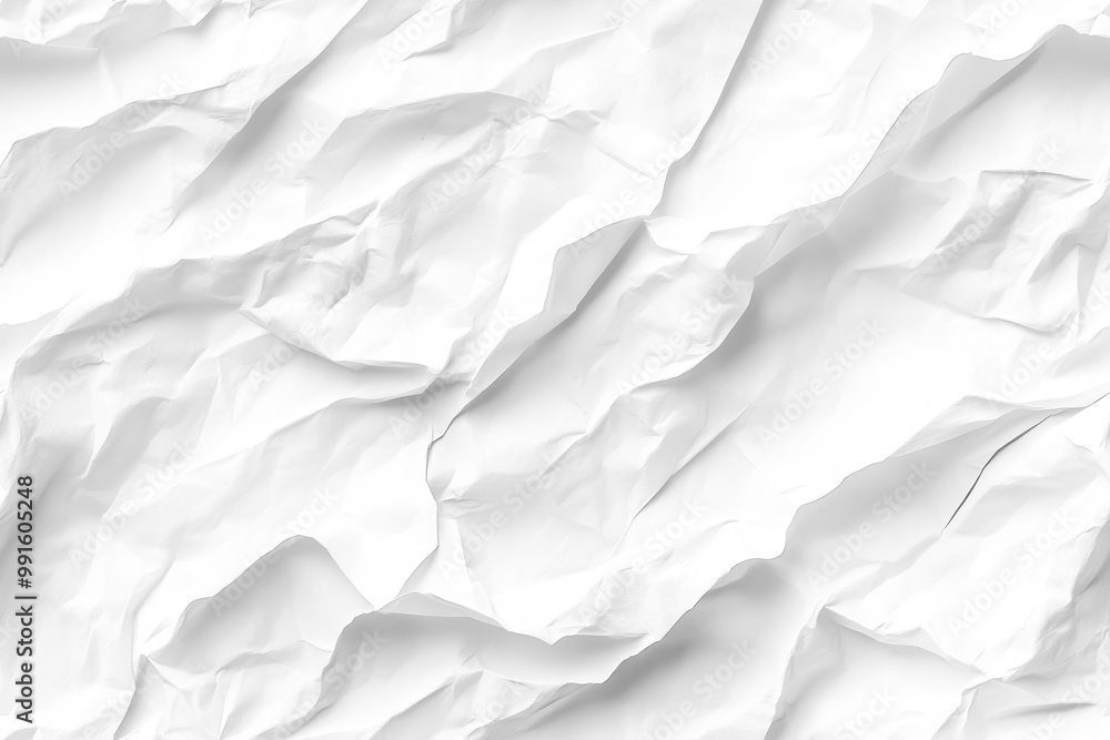 Obraz premium A close-up of crumpled paper, showcasing texture and depth created by folds and creases in the material