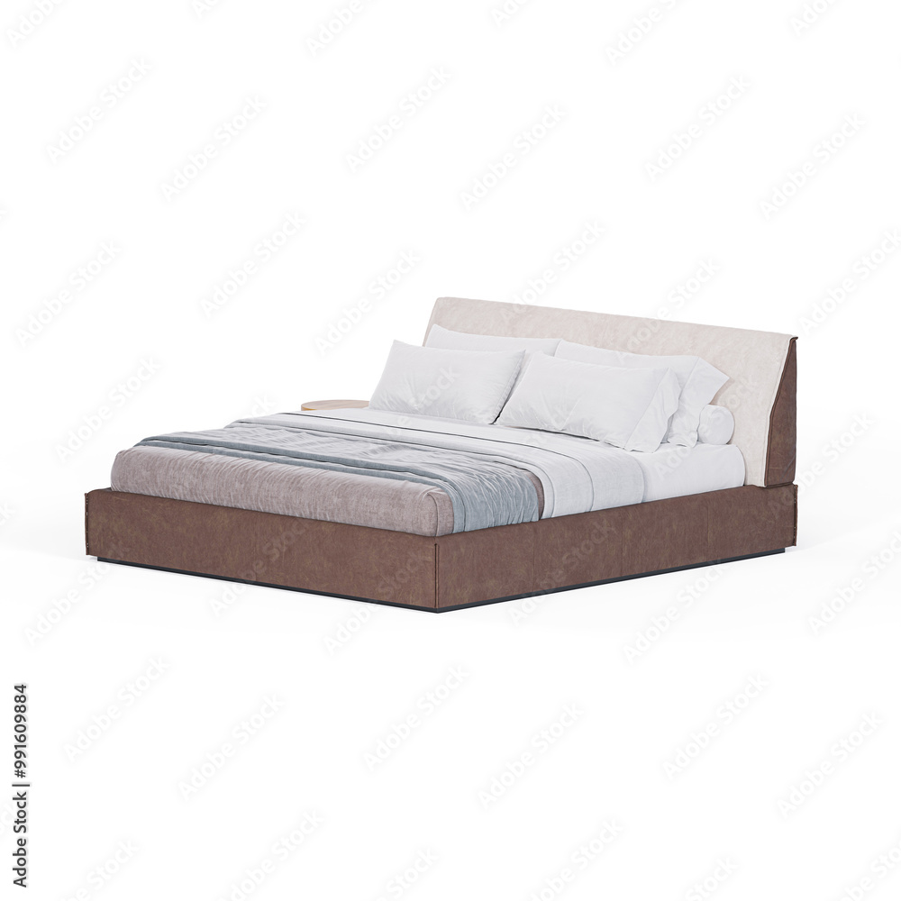 Modern Elegance: Bed for Stylish Bedroom transparent png bedroom furniture architectural visualization interior shadow 3d contemporary Modern Elegance: Bed for Stylish Bedroom transparent png bedroom furniture architectural visualization interior shadow 3d contemporary