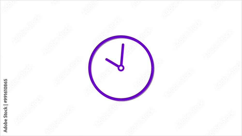 clock icon animation video with white background. 24 hours timer clock animation . clock icon animation video with white background. 24 hours timer clock animation .