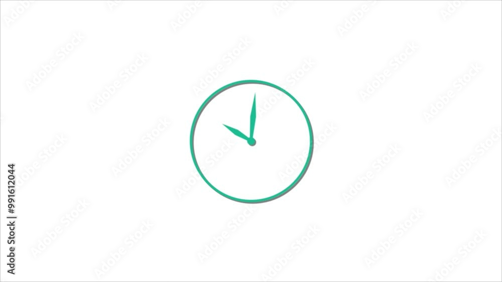analogue wall clock animation video with white background. analogue wall clock animation video with white background.