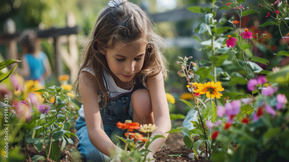 A mental wellness program where kids grow gardens that reflect their emotions, with each flower and plant offering insights into their mental and emotional states A mental wellness program where kids grow gardens that reflect their emotions, with each flower and plant offering insights into their mental and emotional states