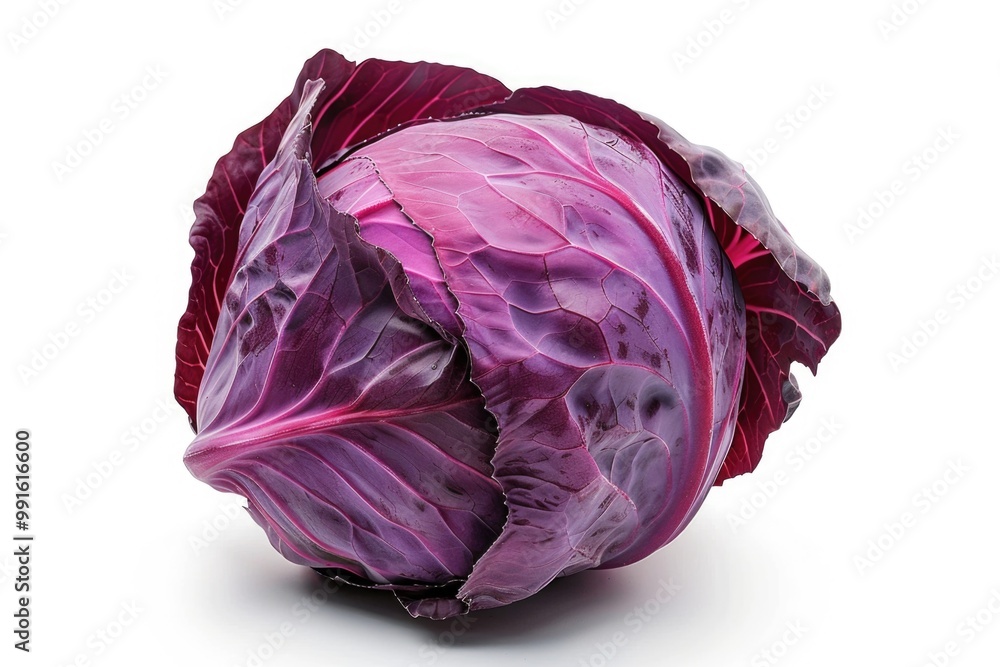 Fresh purple cabbage on a white background Fresh purple cabbage on a white background