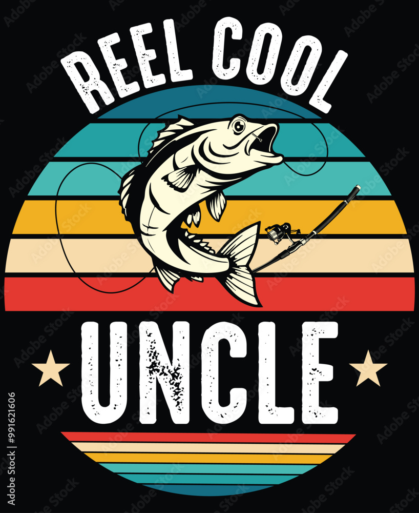 Vintage Reel Cool Uncle T-Shirt | Fishing Shirt For Men Vintage Reel Cool Uncle T-Shirt | Fishing Shirt For Men