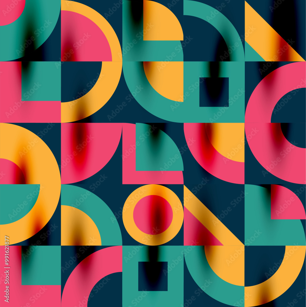 Neo memphis geometric pattern with circles, squares. Pop art abstract background for covers, banners, flyers and posters and other templates Neo memphis geometric pattern with circles, squares. Pop art abstract background for covers, banners, flyers and posters and other templates