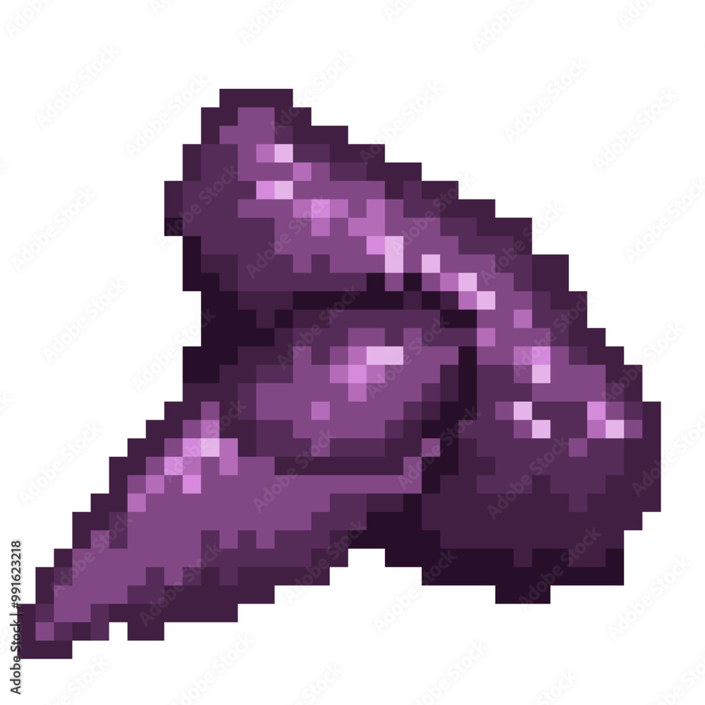Fototapeta premium pixel art design of purple sweet potato 