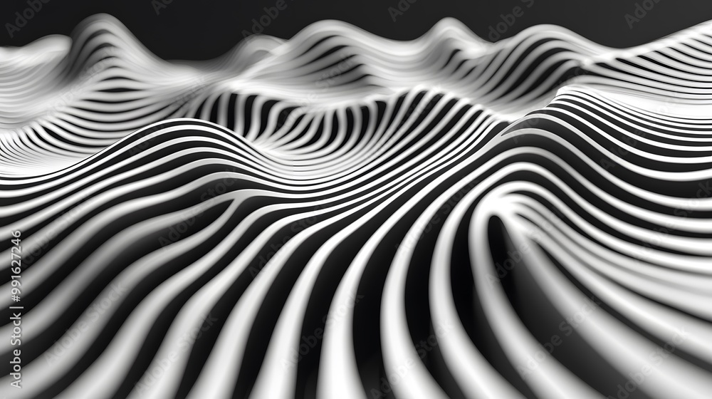 Abstract Striped Wave Pattern Background. Abstract Striped Wave Pattern Background.
