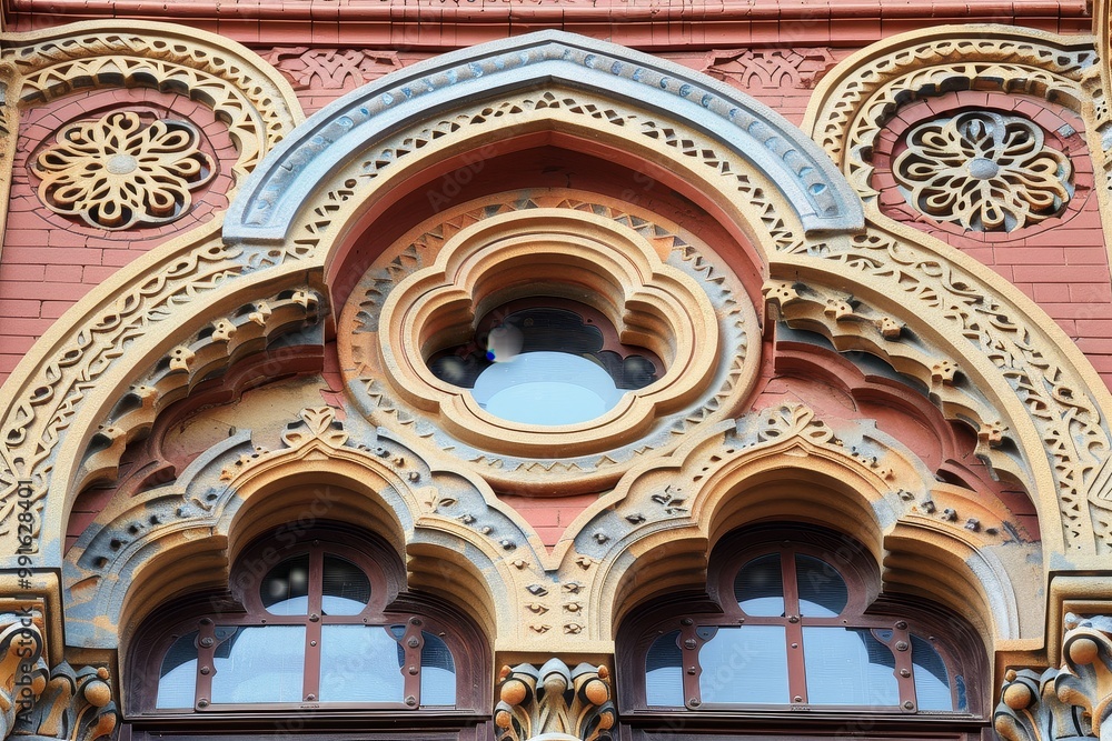 Obraz premium Synagogue Facade Architectural Detail