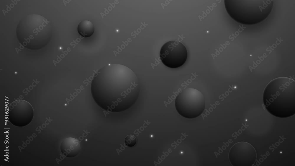 Abstract gray background - floating spheres Abstract gray background - floating spheres