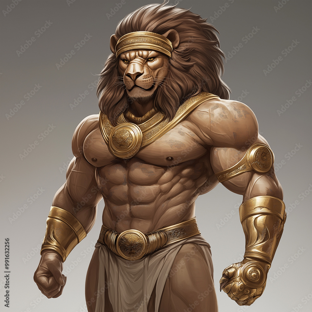 A lion character for slot game, video game, mobile game, Illustration A lion character for slot game, video game, mobile game, Illustration