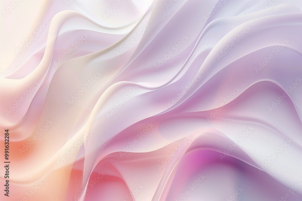 Fototapeta premium Light fabric with a wavy pattern. The fabric is soft and smooth, it exudes elegance and luxury