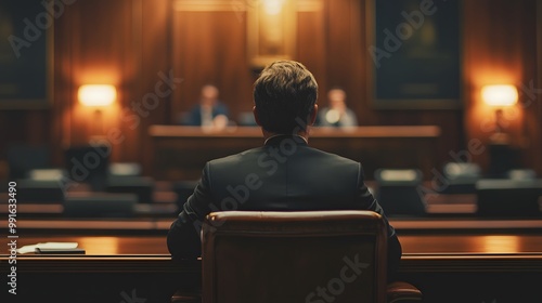 Witness Testimony in a Courtroom.