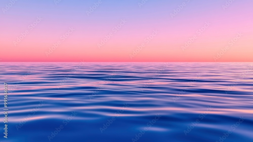 Serene Sunset Over Calm Ocean Waters Serene Sunset Over Calm Ocean Waters