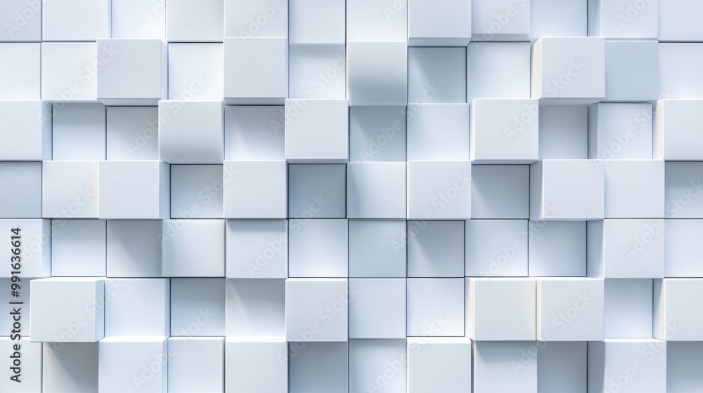 High-Tech Futuristic Abstract Background with Geometric 3D Cube Structure High-Tech Futuristic Abstract Background with Geometric 3D Cube Structure