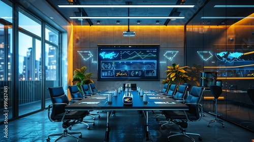 digital meeting room interior