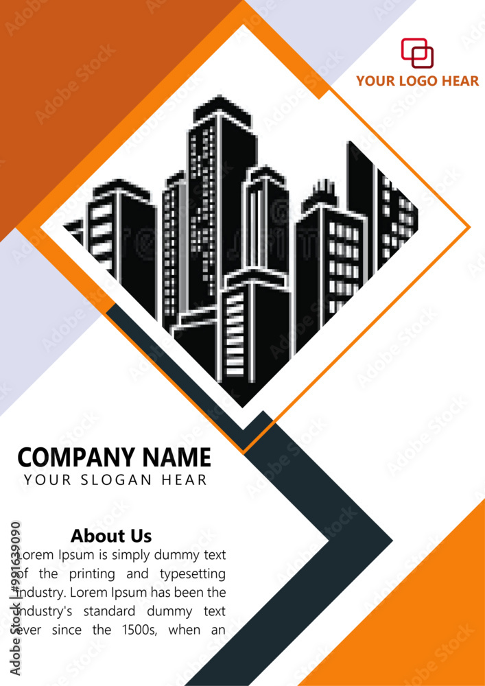 Fototapeta premium CONOSTUCTION COVER DESIGN, REPORT BOOK DESIGN