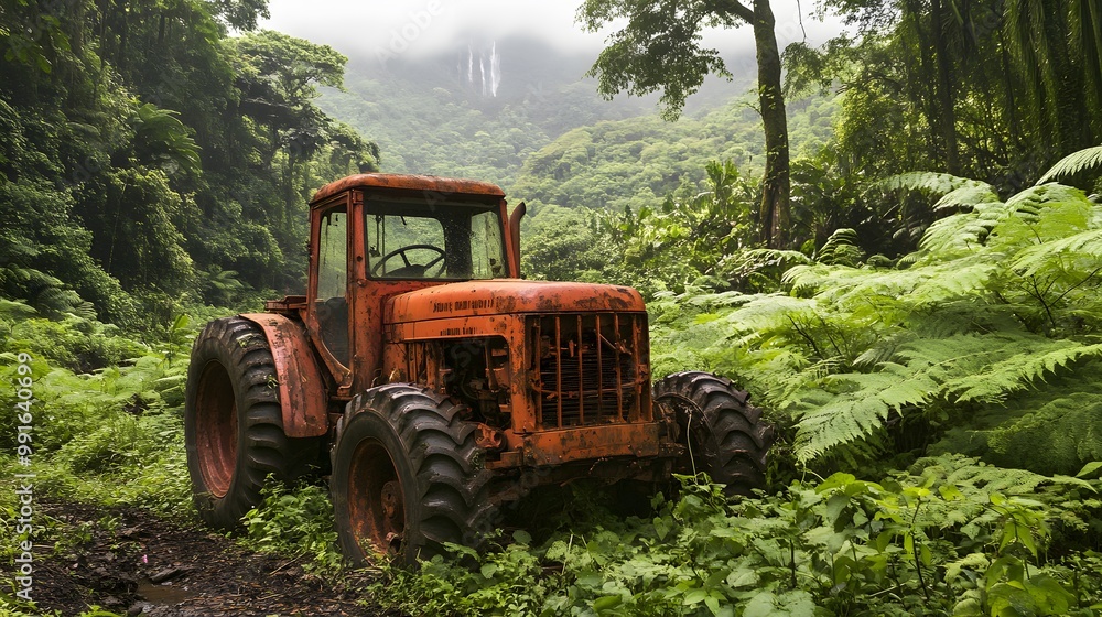 Rusty Old Tractor, Abandoned in the Forest, Overgrown with Vegetation, Abstract Image, Texture, Pattern Background, Wallpaper, Cover and Screen for Smartphone, PC, Laptop, 9:16 and 16:9 Format Rusty Old Tractor, Abandoned in the Forest, Overgrown with Vegetation, Abstract Image, Texture, Pattern Background, Wallpaper, Cover and Screen for Smartphone, PC, Laptop, 9:16 and 16:9 Format