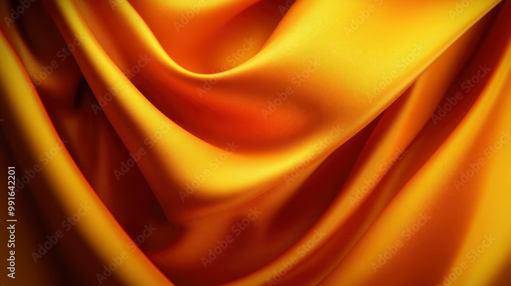 Obraz premium Abstract Yellow Satin Fabric Background