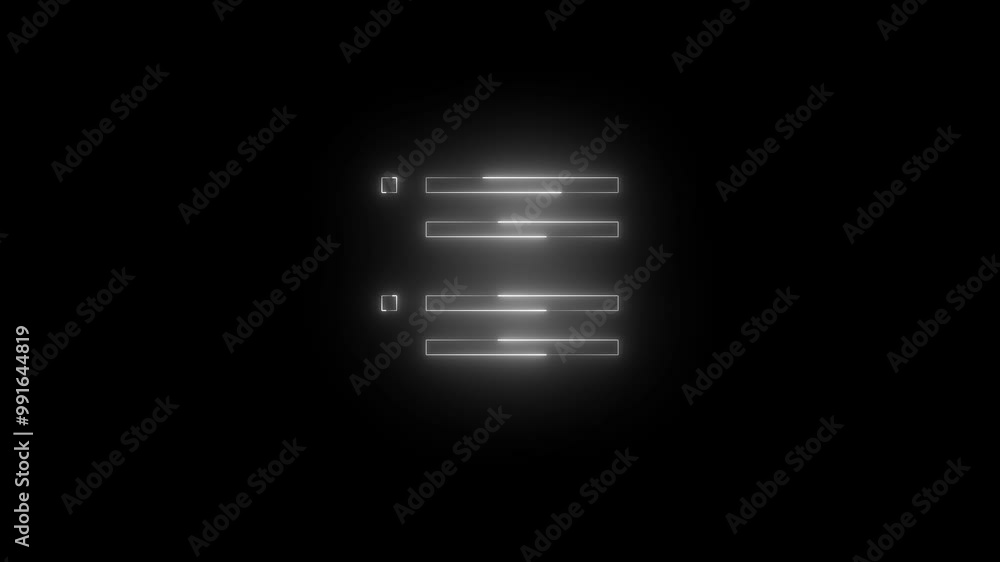 Neon show resultsicon white glowing black background animation Neon show resultsicon white glowing black background animation