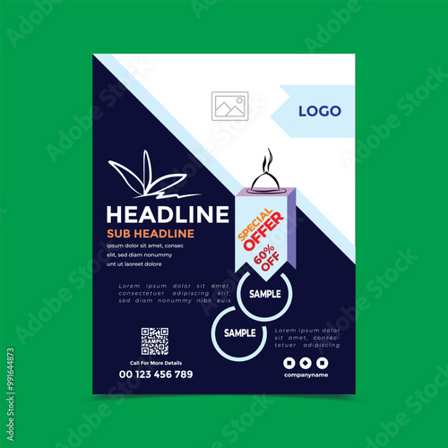 cooking class vector art flyer template