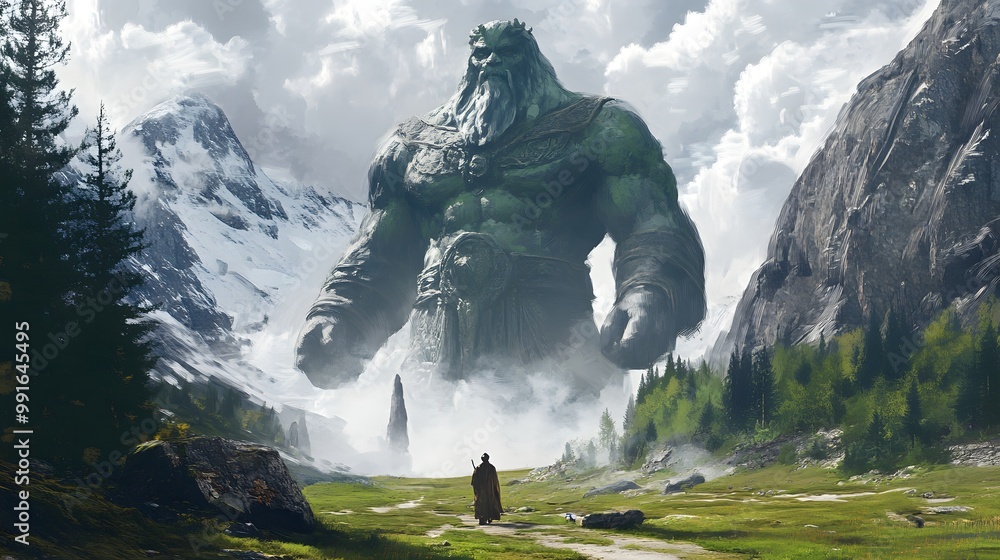 97. A fierce guardian deity standing watch over sacred lands 97. A fierce guardian deity standing watch over sacred lands
