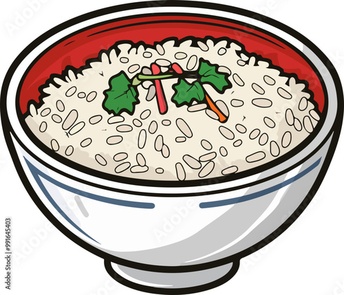 Rice Bowul clipart desing illustration