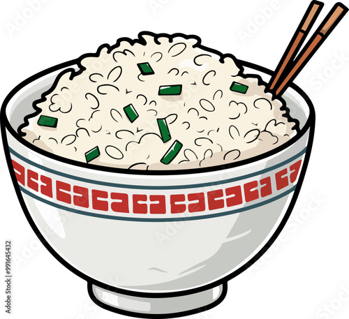 Rice Bowul clipart desing illustration