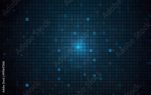 Luminous Blue and Pink mosaic tiles abstract background design