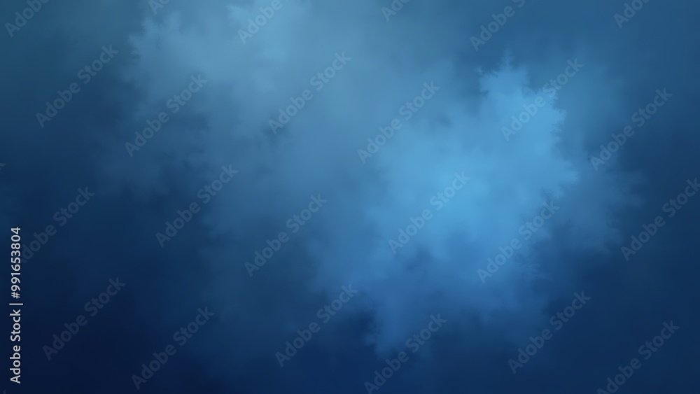 Fototapeta premium A deep blue abstract background featuring subtle light gradients that create a sense of depth and tranquility, evoking a serene and calming atmosphere perfect for any design.