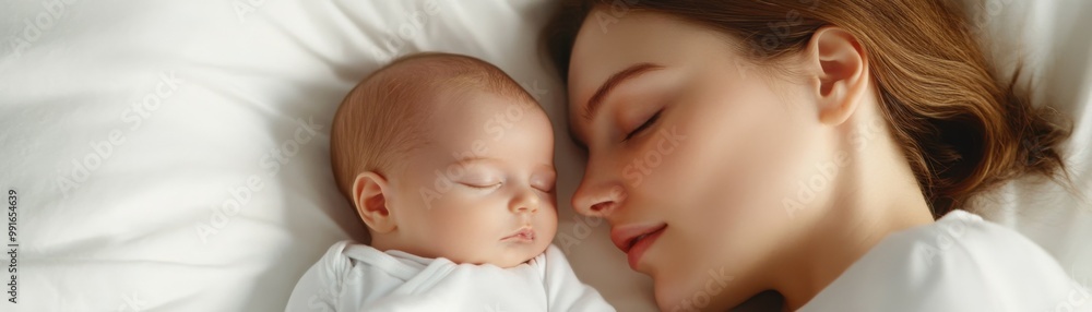 Tender Moment of Mother and Baby Together Tender Moment of Mother and Baby Together