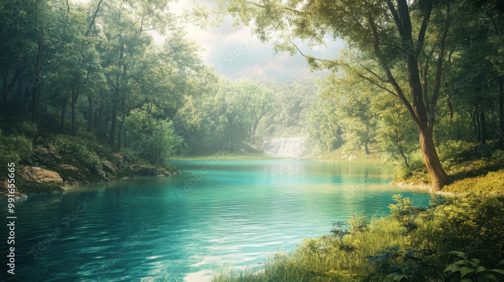 Nature, tranquility, verdant forests. Generative AI Nature, tranquility, verdant forests. Generative AI