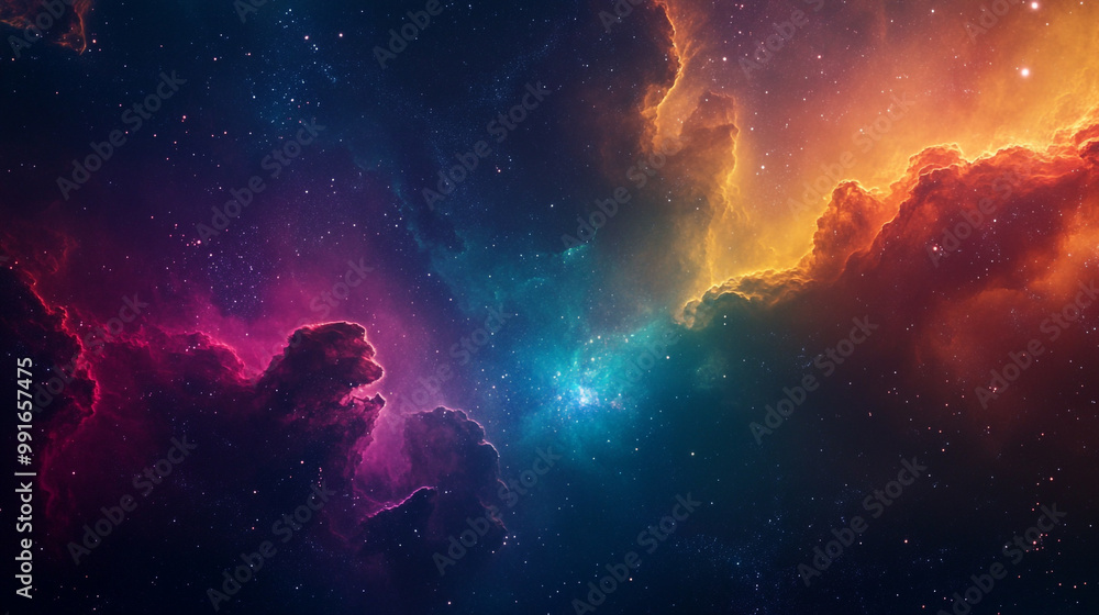 Colorful cosmic nebula veiled in space dust, a celestial spectacle, Cosmic Dreamscapes: Swirling Galaxies Meet Stormy Landscapes. Colorful cosmic nebula veiled in space dust, a celestial spectacle, Cosmic Dreamscapes: Swirling Galaxies Meet Stormy Landscapes.