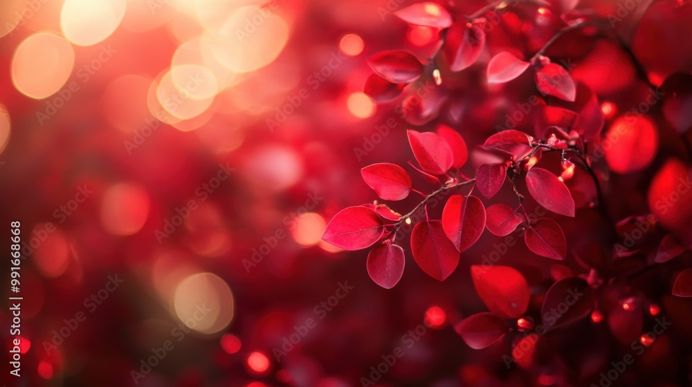 Red bokeh background. Generative AI Red bokeh background. Generative AI