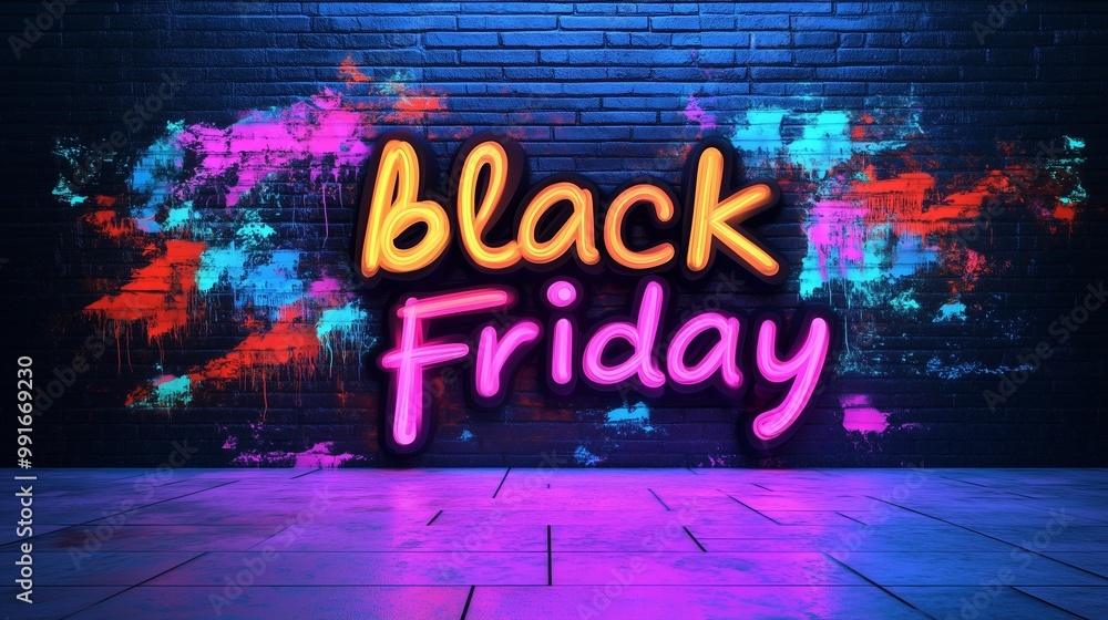 Black Friday sales. Graffiti style. Black Friday sales. Graffiti style.