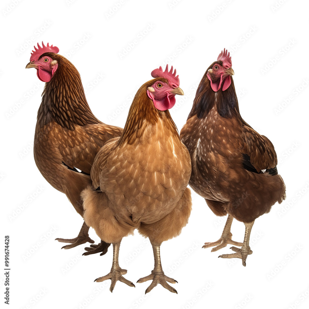 Fototapeta premium chicken, bird, hen, animal, farm, white, isolated, rooster, poultry, chick