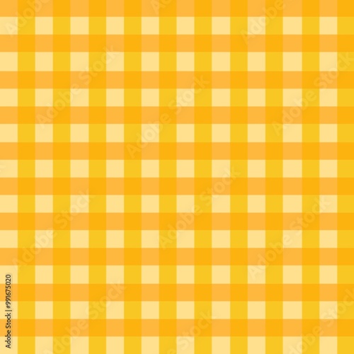 yellow gingham fabric seamless