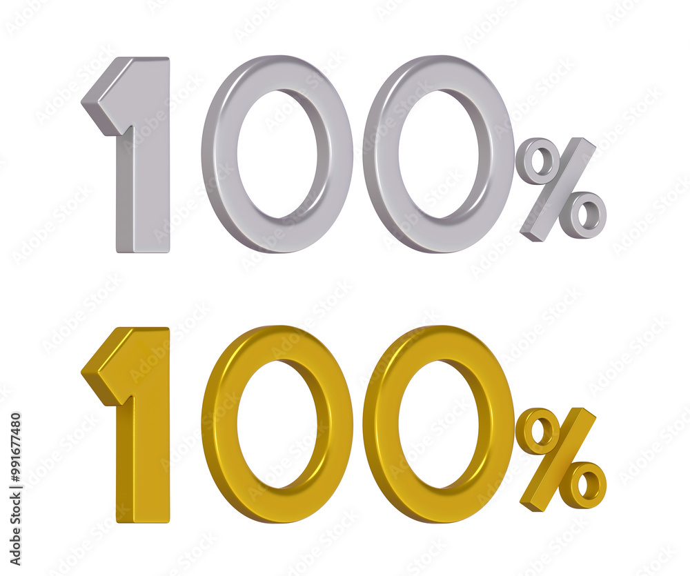 3d silver and gold 100 Hundred Percent Discount Sign on png transparent background. 3d silver and gold 100 Hundred Percent Discount Sign on png transparent background.