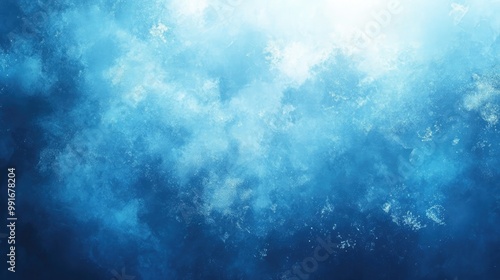 Blue and white color gradient rough abstract background with bright light