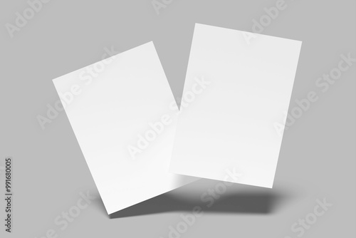 a4 flyer blank mockup
