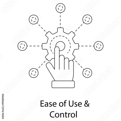 Ease of Use & Control Icon. Vector Icon Design