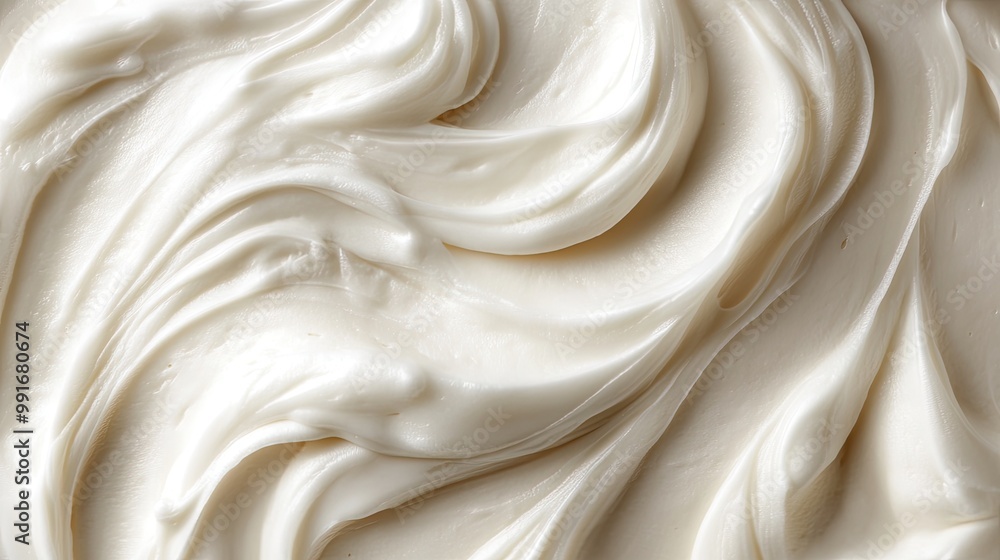 Close-up of creamy frosting swirls. Perfect for food blog, recipe, or product packaging. Close-up of creamy frosting swirls. Perfect for food blog, recipe, or product packaging.