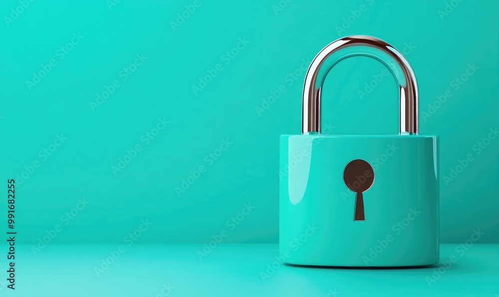 Lock Symbolizing Digital Security on an Abstract Background Lock Symbolizing Digital Security on an Abstract Background
