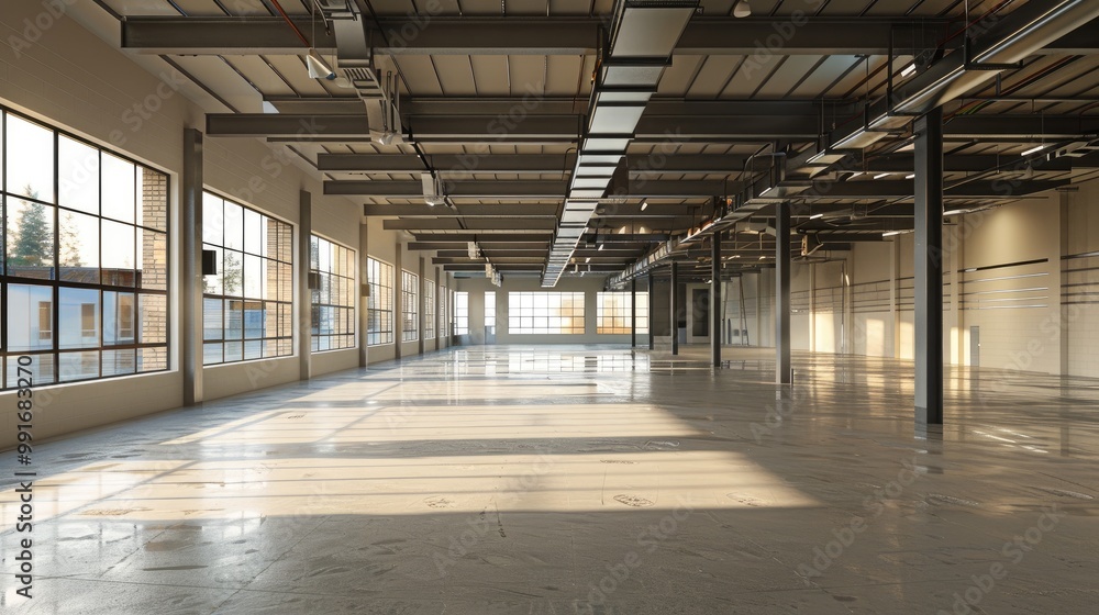 Empty factory interior warehouse building Empty factory interior warehouse building