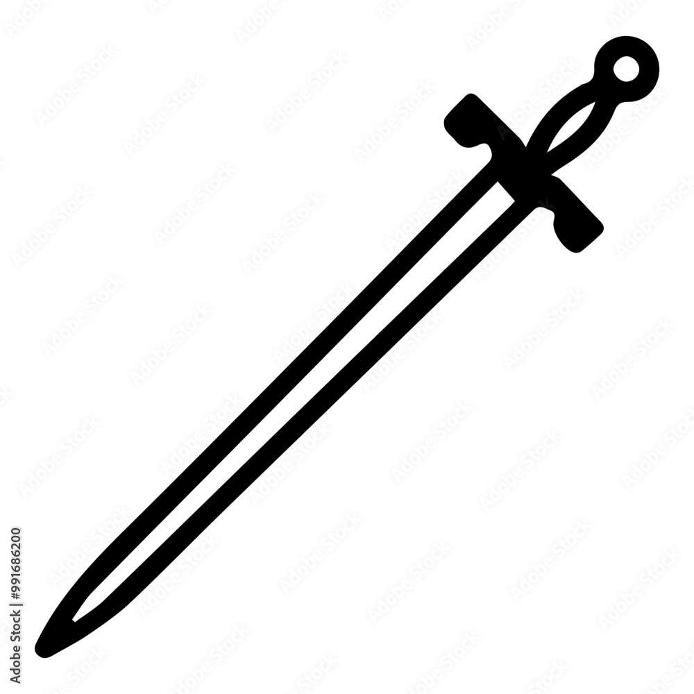 Sword illustration vector icon. EPS 10. Sword illustration vector icon. EPS 10.