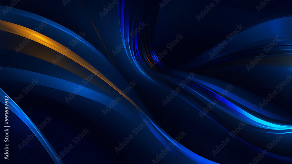 Naklejka premium Blue Abstract shiny effect bright blue dynamic motion wallpaper Gradient Background