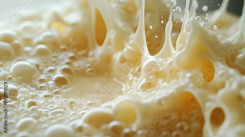 Creamy Liquid Splash: Close-Up Macro Photography