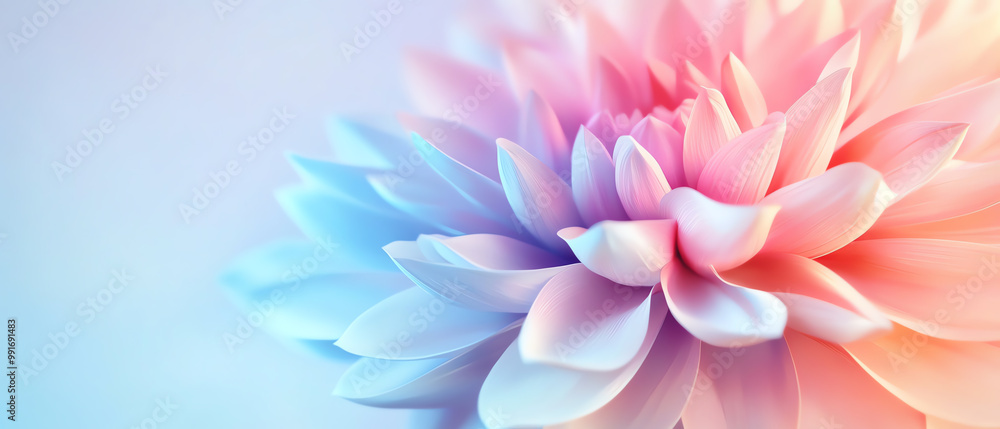 Capture the intricate details of a blooming flower, viewed from a tilted angle Soft petals in a realistic digital painting style Capture the intricate details of a blooming flower, viewed from a tilted angle Soft petals in a realistic digital painting style